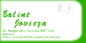 balint jovicza business card